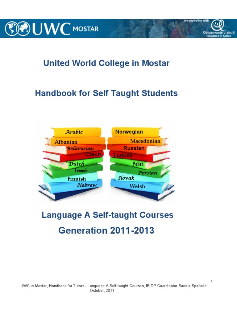 Handbook For Self Taught Students 2011-2013 | PDF | Test (Assessment ...