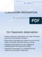 Class Observation - An Introduction