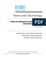 Teens and Technology, PEW Internet 2005