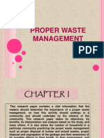 PROPER WASTE MANAGEMENT SURVEY