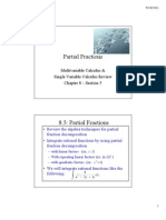 Partial Fractions: Multivariable Calculus & Single Variable Calculus Review Chapter 8 - Section 5