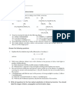 Alkane (1) Answer The Following Questions Below: Name