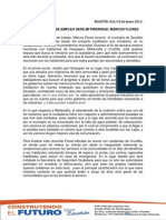 La Generación de Empleo Será Mi Prioridad: Marcos Flores 10-06-2013