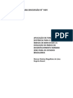 Aplicação de funções de distância para o cálculo de índices de bem-estar e a evolução do índice de desenvolvimento humano (IDH) para os estados Brasileiros
