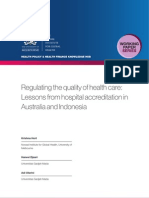 Regulating The Quality of Health Care: Lessons From Hospital Accreditation in Australia and Indonesia