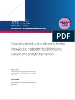 Case studies of policy influence for the Knowledge Hubs for Health initiative