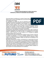 Ntensa Gira de Trabajo Realizó Marcos Flores para Dar A Conocer El Proyecto Ciudadano Que Encabeza 17-05-2013