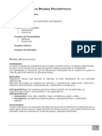 Clasificación de Pruebas Psicometricas