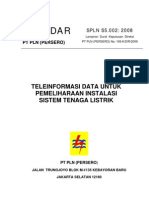 SPLN s5.002 2008 Tele Informasi Data Untuk Pemeliharaan Instalasi Sistem TL