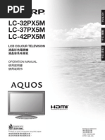 Download Sharp AQUOS LC32-37-42PX5M Operation Manual by llwl SN15008168 doc pdf