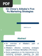 On China's Alibaba's Five Ps Marketing Strategies: WANG Guo-An