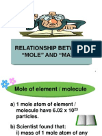 Relationship Between "Mole" and "Mass"