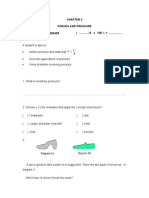 Forces and Pressure 3.1 Understanding Pressure ( / 8 X 100 % %)