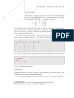 2.2 Matrices in Matlab: Indexing