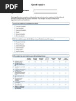 Questionnaire: 1. Overall, How Satisfied Are You Working For The Company?