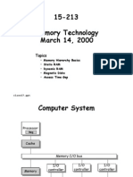 15-213 Memory Technology March 14, 2000: Topics