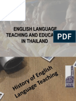 English Language Teaching and Education in Thailand