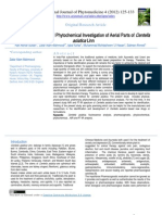 Pharmacognostic and Preliminary Phytochemical Investigation of Aerial Parts of Centella Asiatica Linn