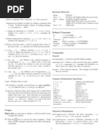 Maple 11 Cheat Sheet Syntax Ends A Command