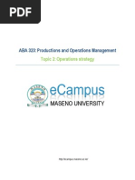 Productions and operations