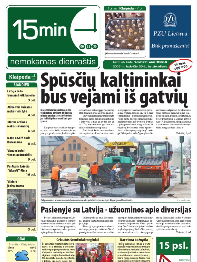15min Klaipėda 2006-11-30 | PDF
