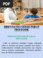 ORIENTAÇÕES GERAIS PARA O PROFESSOR