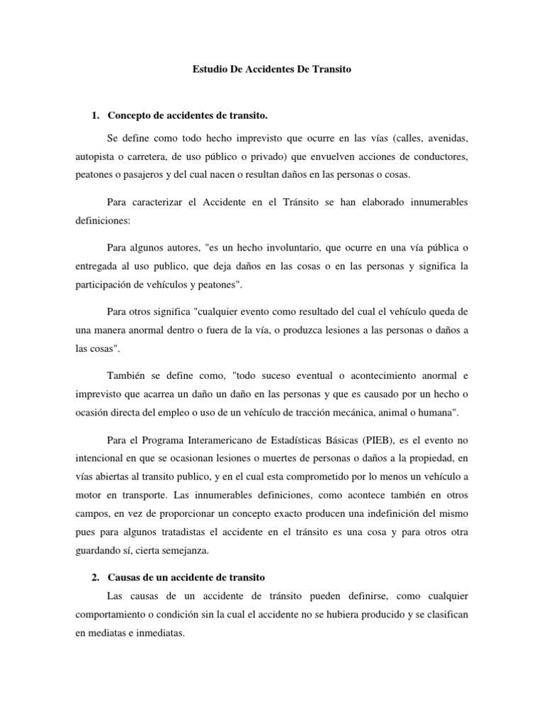 Análisis de Accidentes de Tránsito | PDF | Accidente de tráfico ...