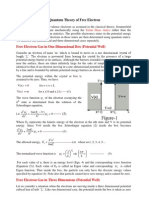 Quantum Theory of Free Electron