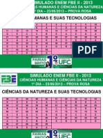 Ii Simulado Fbe Enem 2013 - Gabarito - 1º Dia Prova Rosa PDF