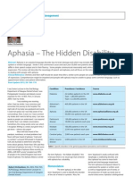 Aphasia-The Hidden Disability