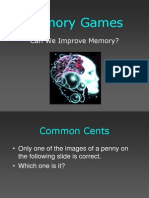 Memory Games: Can We Improve Memory?