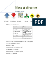 Prepositions of Direction