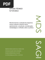 Monitoramento e avaliação de programas sociais no Brasil e América Latina