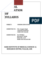 Critical evaluation of nursing syllabus