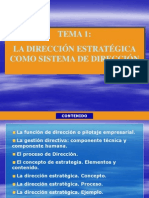 Tema 1 El marco de la Dirección Estratégica