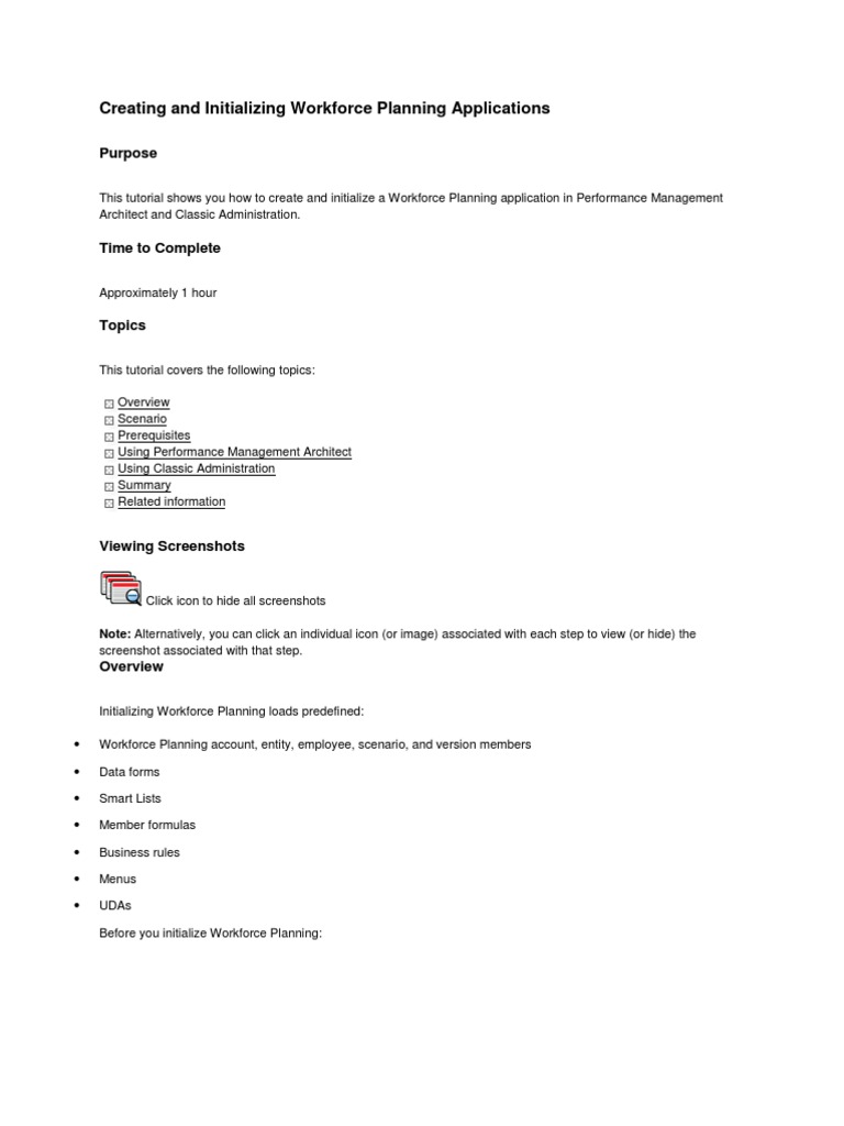 Initialize Workforce Planning Applications | PDF | Databases | Oracle ...