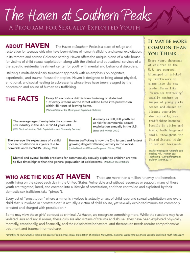 Haven Brochure.pdf Prostitution Sexual Slavery
