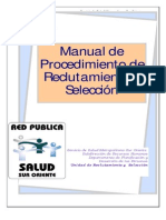 Manual de Procedimiento de Reclutamiento y Selección. Ministerio de Salud. Subdirección de Recursos Humanos. Chile
