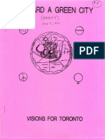 Toward a Green City (Draft) - Visions for Toronto
