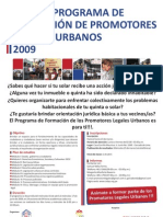 Afiche I Programa de Promotores Legales Urbanos