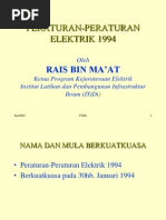 Peraturan-Peraturan Elektrik 1994