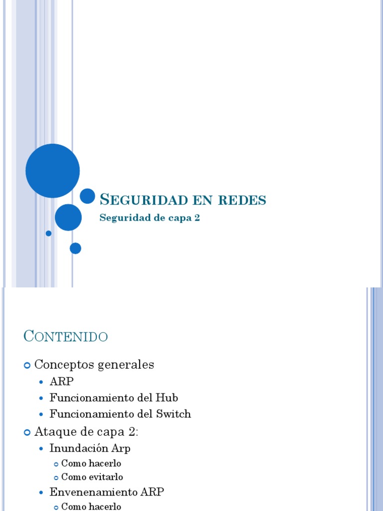 Seguridad en Redes Capa 2 | PDF | Conmutador de red | Protocolos de red