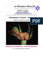 Parashá No.31 - Emor - Donde Hay Exigencia, Hay Excelencia