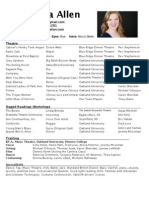 Susanna Allen Theatre Resume