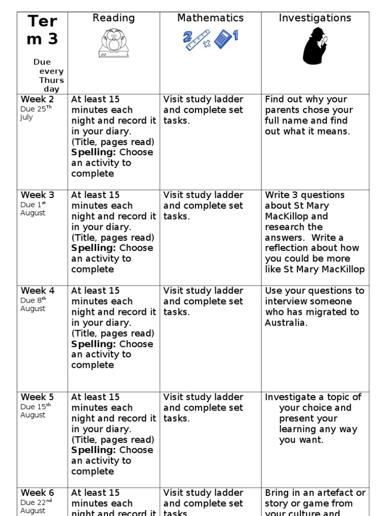 Homework Grid t3 | PDF