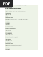 Mcqs in Telecommunication