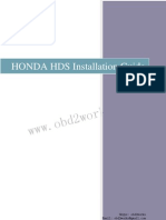 Honda HDS Installation Guide English
