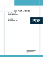 User Manual Krs Online Mahasiswa