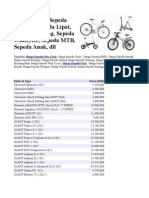Daftar Harga Sepeda Terbaru Polygon, Wimcycle, United & Lebih