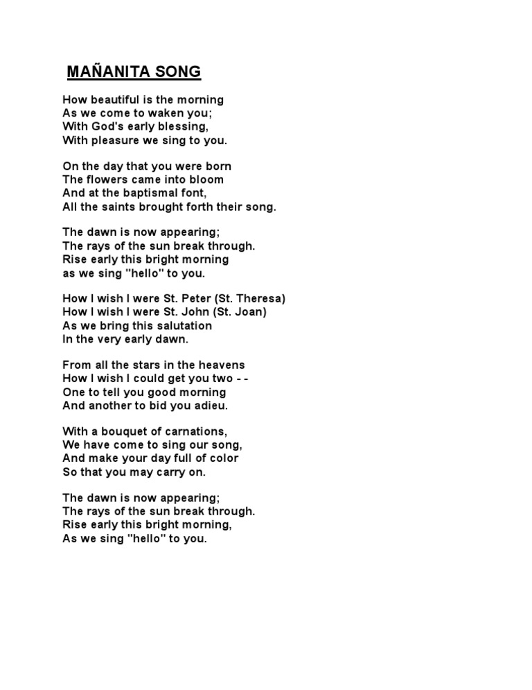 Mananita Song